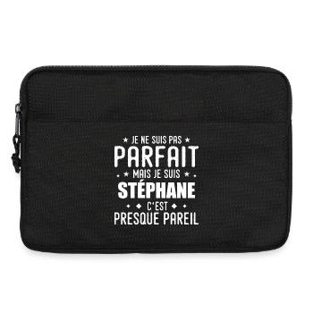 Stéphane : authentique, imparfait, top, perfection - Sacoche pour ordinateur portable 13 pouces - noir - Devant