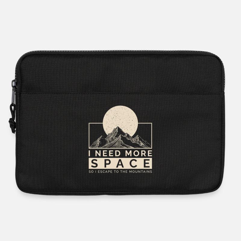 Ich brauche mehr Platz, also flüchte ich in die Berge - Laptoptasche 13" - Schwarz