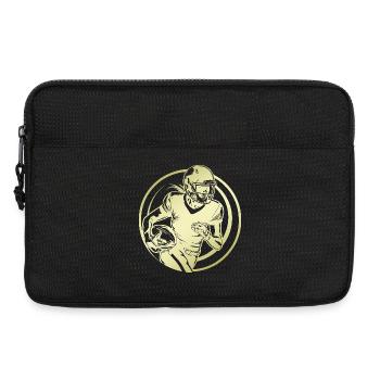 Silhouette de football américain - Sacoche pour ordinateur portable 13 pouces - noir - Devant