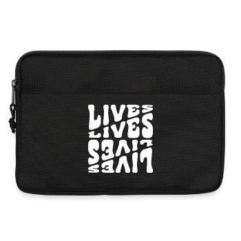Living Life Motifs Text - Laptop bag 13" - black - Front