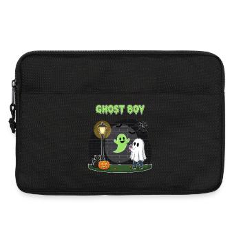 Geisterjunge Halloween Szene - Laptoptasche 13" - Schwarz - Vorne