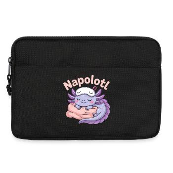 Napolotl Sleeping Axolotl Kawaii - Laptop bag 13" - black - Front