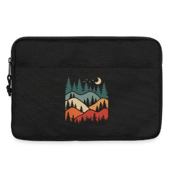 Wald Landschaft Natur Bäume Naturliebhaber - Laptoptasche 13" - Schwarz - Vorne