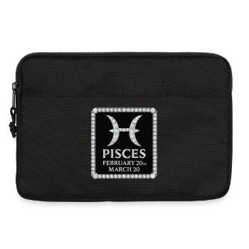 Sternzeichen Fische - Laptoptasche 13" - Schwarz - Vorne