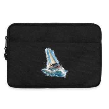 Sailboat in the sound of the waves - Laptop bag 13" - black - Front