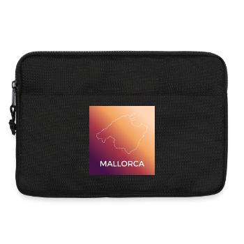 Mallorca Umriss im Sonnenuntergang - Laptoptasche 13" - Schwarz - Vorne