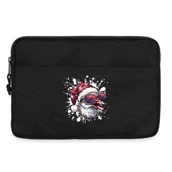 Colombe oiseau Noël drôle - Sacoche pour ordinateur portable 13 pouces - noir - Devant