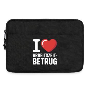 I Love Working Time Fraud No Crime Job Office - Laptop bag 13" - black - Front