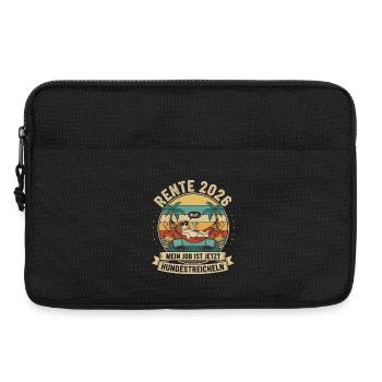 Rente 2026 Hundestreicheln - Laptoptasche 13" - Schwarz - Vorne