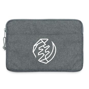 Geometric Ghana Style, Adinkra Symbol Gye Nyame - Laptop bag 13" - heather grey - Front
