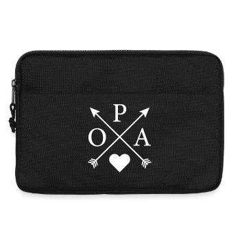Cœur de Grand-père Flèches – Cadeau de famille - Sacoche pour ordinateur portable 13 pouces - noir - Devant
