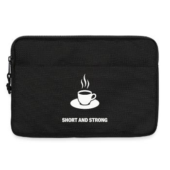 Kurze und starke Kaffeetasse - Laptoptasche 13" - Schwarz - Vorne