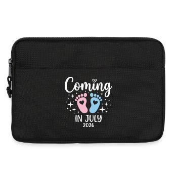 Neues Baby Juli 2026 Lustige Babyparty Geschenk - Laptoptasche 13" - Schwarz - Vorne