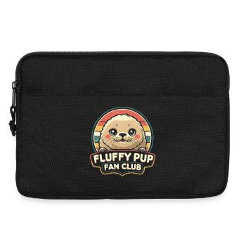 Harp Seal Seals Fluffy Pup Fan Club - Laptop bag 13" - black - Front