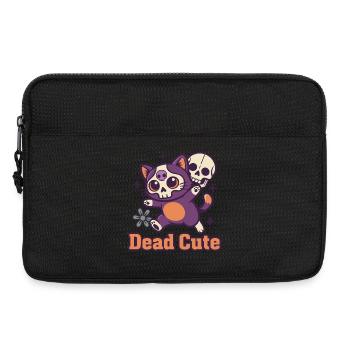 Dead Cute Katzen-Skelett - Laptoptasche 13" - Schwarz - Vorne