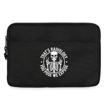 Skeleton in radiology design - Laptop bag 13" - black - Front