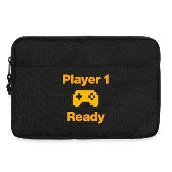 Player 1, Ready to Start, GaminGeek, Lan-Party - Laptop bag 13" - black - Front