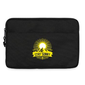 Stay sunny - white Sun - Laptop bag 13" - black - Front