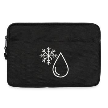 Schnee und Minimalist Drop - Laptoptasche 13" - Schwarz - Vorne