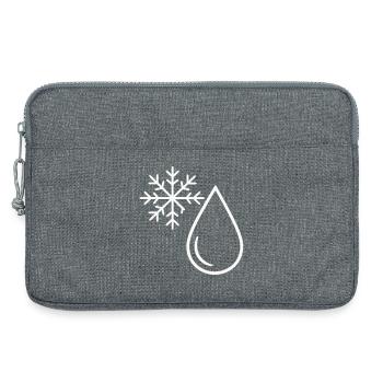 Neige et Goutte Minimaliste - Sacoche pour ordinateur portable 13 pouces - gris chiné - Devant