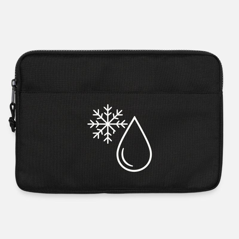 Schnee und Minimalist Drop - Laptoptasche 13" - Schwarz