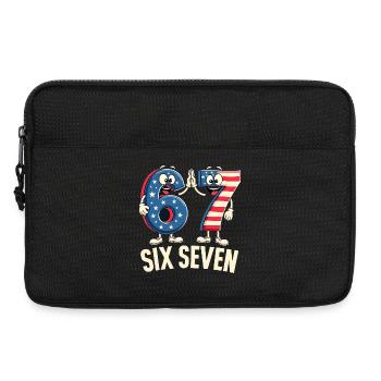 US Flag 67 Memes Six Seven - Laptoptasche 13" - Schwarz - Vorne