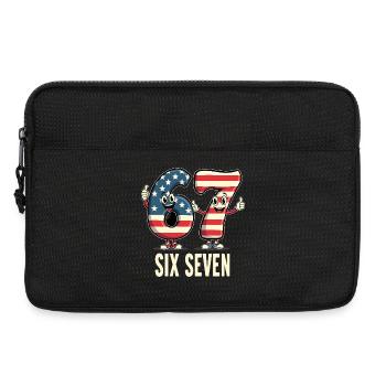 US Flag 67 Memes Six Seven - Laptoptasche 13" - Schwarz - Vorne