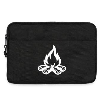 Campfire Symbol Flame - Laptop bag 13" - black - Front