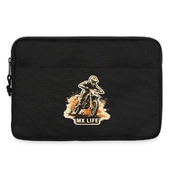 Motocross MX Life Shirt – Offroad Dirt Bike - Laptop bag 13" - black - Front