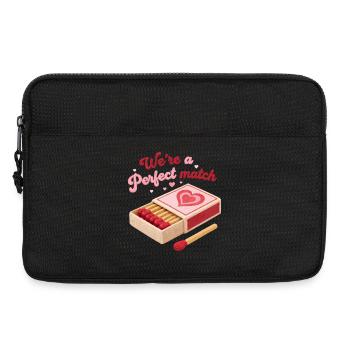 Perfect Match Love Funny Valentine Design - Laptop bag 13" - black - Front