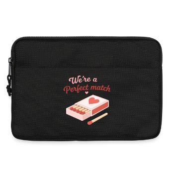 Perfektes Match Liebeszitat süßes Paar-Design - Laptoptasche 13" - Schwarz - Vorne