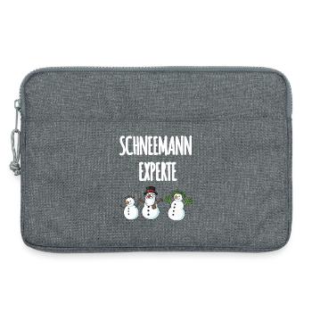Schneemann Experte - Laptoptasche 13" - Grau meliert - Vorne