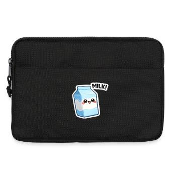 Kawaii Milchcarton Sticker Design - Laptoptasche 13" - Schwarz - Vorne
