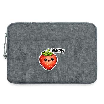 Autocollants Berry Style Kawaii - Sacoche pour ordinateur portable 13 pouces - gris chiné - Devant