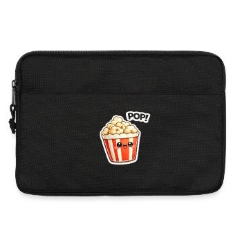 Kawaii Popcorn Lächel-Design - Laptoptasche 13" - Schwarz - Vorne