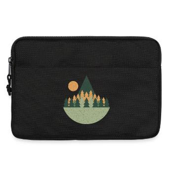 Forest Mountains Nature Vintage Retro Mountains Sapin de Noël - Sacoche pour ordinateur portable 13 pouces - noir - Devant