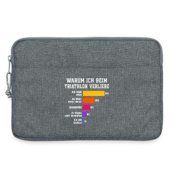 Warum ich beim Triathlon verliere Triathlon - Laptoptasche 13" - Grau meliert - Vorne