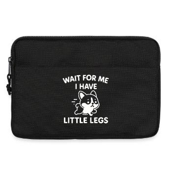 Le chien dit Humour Mème Humour, Drôle, petites jambes drôles - Sacoche pour ordinateur portable 13 pouces - noir - Devant