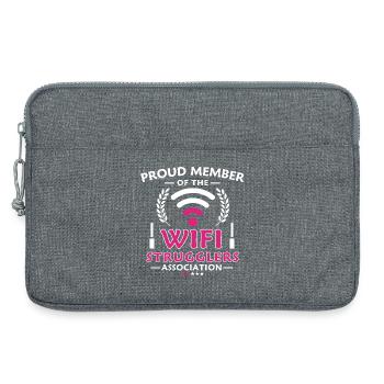 Proud Member Wifi Strugglers Association - Laptop bag 13" - heather grey - Front