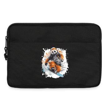 Panda Snowboard - Sacoche pour ordinateur portable 13 pouces - noir - Devant