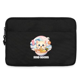Ramen Nouilles, Amoureux des Chats, Kats Kawaii Rétro - Sacoche pour ordinateur portable 13 pouces - noir - Devant