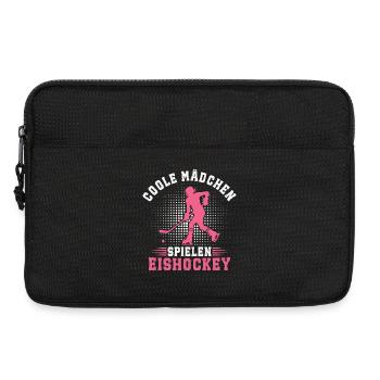 Coole Mädchen Spielen Eishockey Eishockeyspielerin - Laptop bag 13" - black - Front
