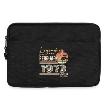 February 1973 Birthday 1973 Legends February - Laptop bag 13" - black - Front