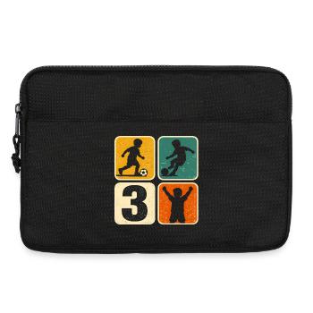3 Football Birthday Boy 3 Years Ball - Laptop bag 13" - black - Front