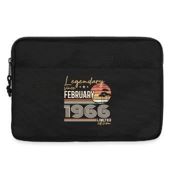 Février 1966 anniversaire 1966 légendes Février - Sacoche pour ordinateur portable 13 pouces - noir - Devant