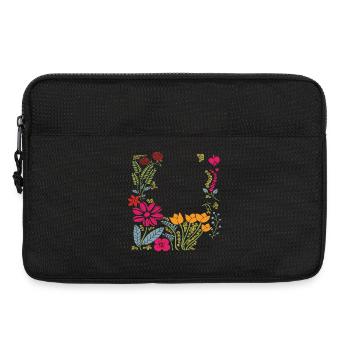 Cadre floral - Sacoche pour ordinateur portable 13 pouces - noir - Devant