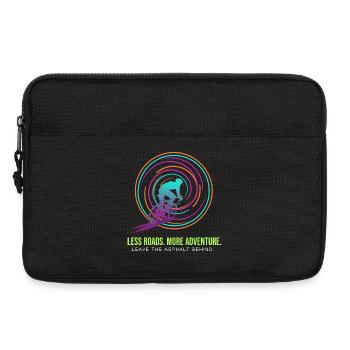 Cycling Adventure: Neon Spiral - Laptop bag 13" - black - Front
