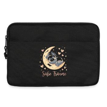 Süße Träume Panda Mond - Laptoptasche 13" - Schwarz - Vorne