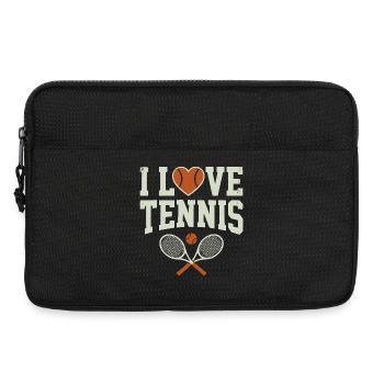 Tennis shirt, I Love Tennis Hoodie, Shorts - Laptoptasche 13" - Schwarz - Vorne