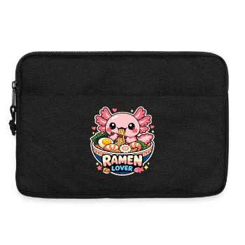Axolotl Kawaii Ramen Essen Niedlich Geschenk - Laptoptasche 13" - Schwarz - Vorne